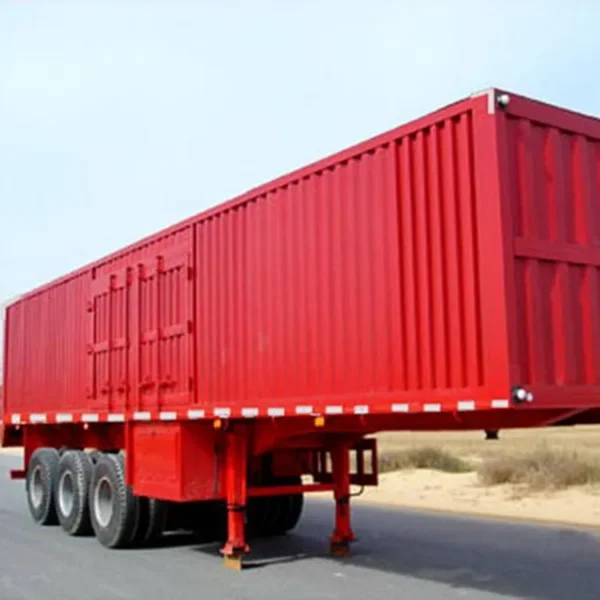 3 Axles 60T Side Curtain Guardrail Semi Trailer