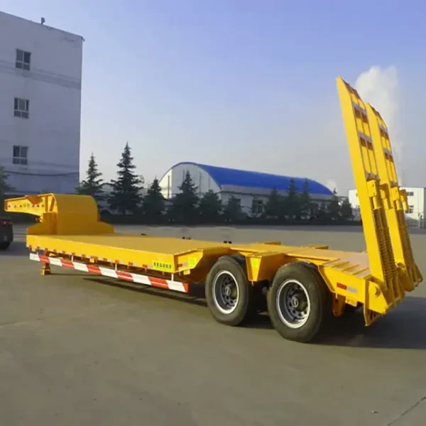 2 Axle Low Flat Bed Semi Trailer
