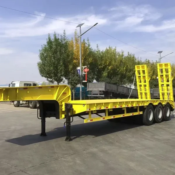 Multi Axle 60T 10000mm Retractable Low Bed Trailer