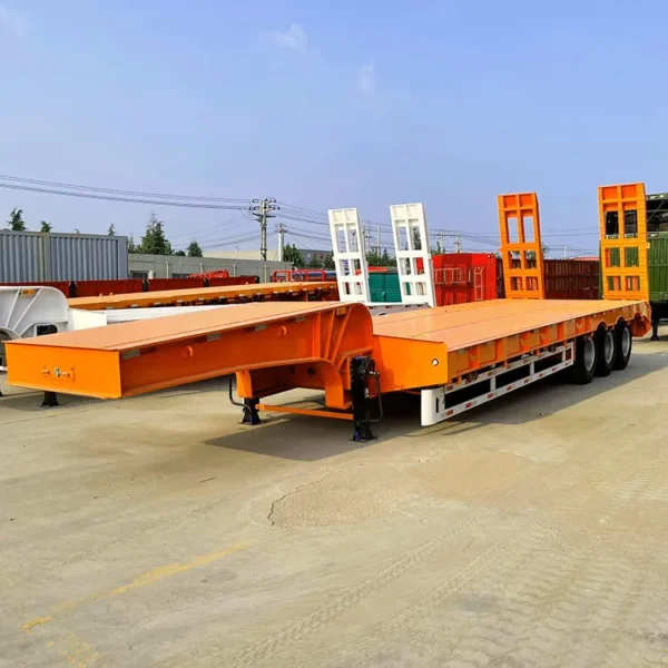 Excavator Low Bed Loader Semi Trailer
