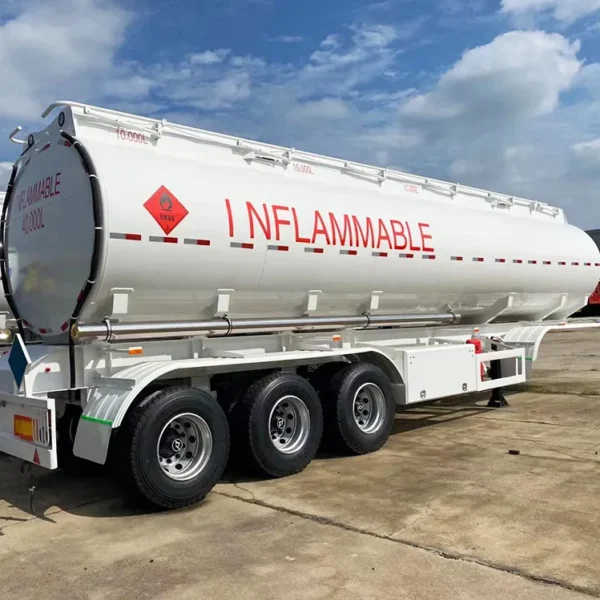 3 Axles Carbon Steel Chemical Tank Truck Trailer