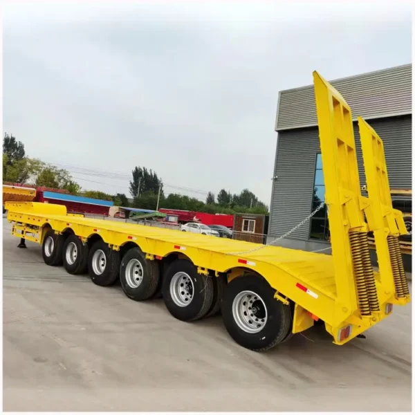 6 Axles 120T Retractable Low Bed Trailer