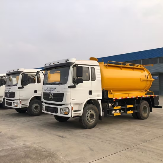 Shacman LHD HOWO 4X2 Clean 12000L 10tons Vacuum Sewer Cleaning Washing Jetting Tanker Truck 4X2 High Pressure Jet Sewage Suction Tanker Truck